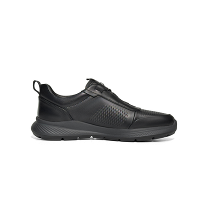 LAILE 2025 New Model Rotating Buckle Men’s Shoes, Soft Genuine Leather Upper, Business-Style Sneakers.