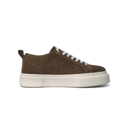 LAILE Matte Nubuck Suede Double Stack Platform Skate Sneakers