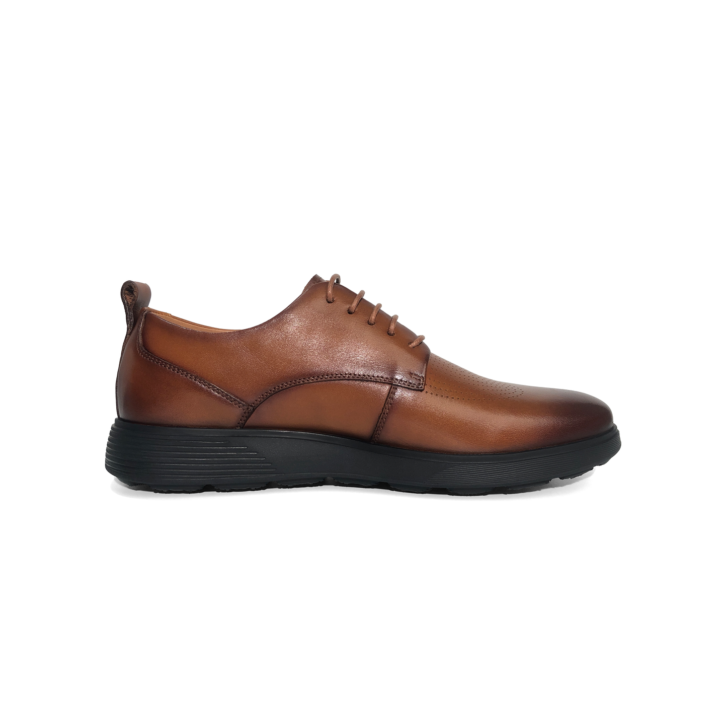 LAILE Polished Micro Perforated Plain Toe Oxford Trainers