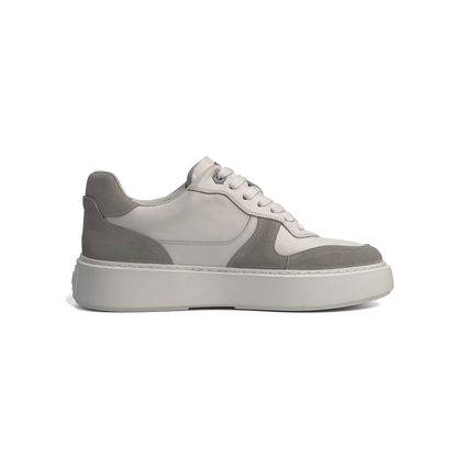 LAILE Hybrid Smooth Leather & Matte Nubuck Platform Skate Sneakers