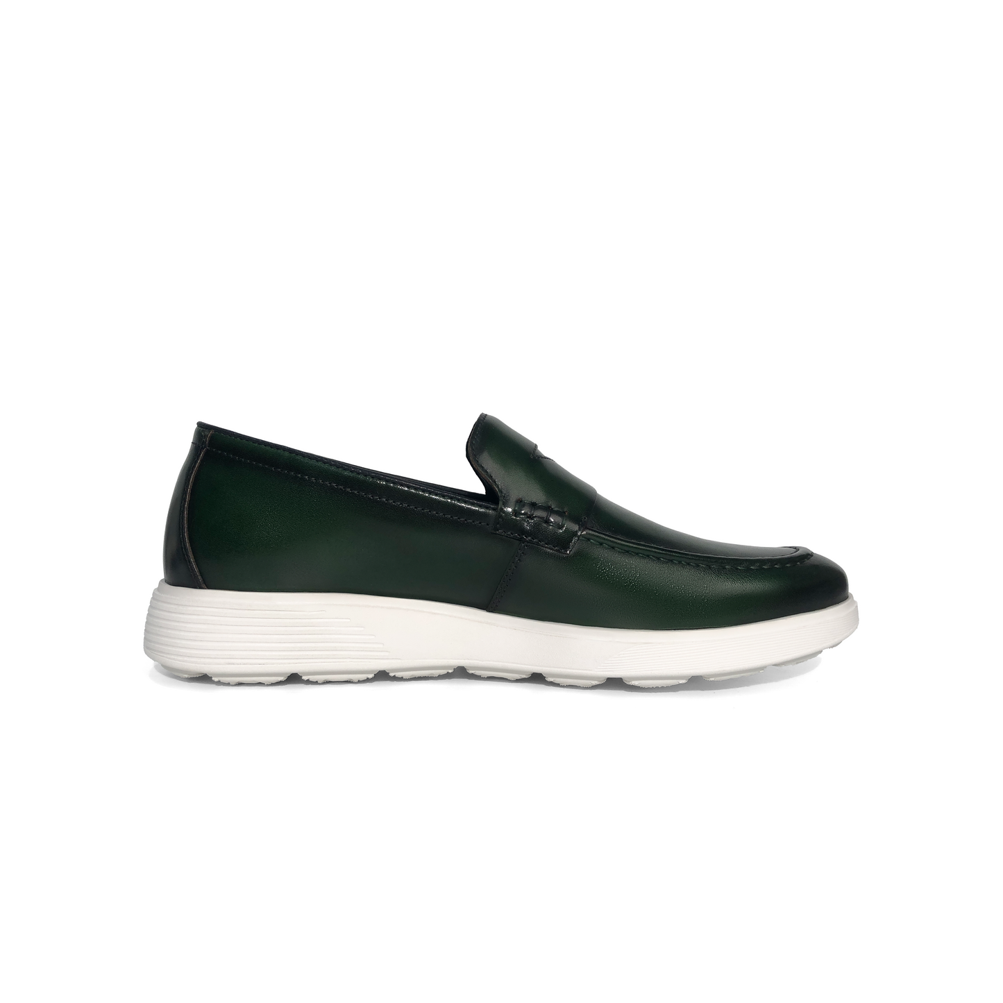 LAILE Gloss Burnished Penny Loafer Slip-On Trainers