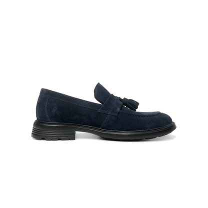 LAILE Matte Nubuck Tassel Penny Slip-On Loafers