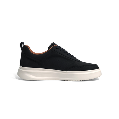 LAILE Matte Nubuck Suede Minimal Platform Skate Sneakers