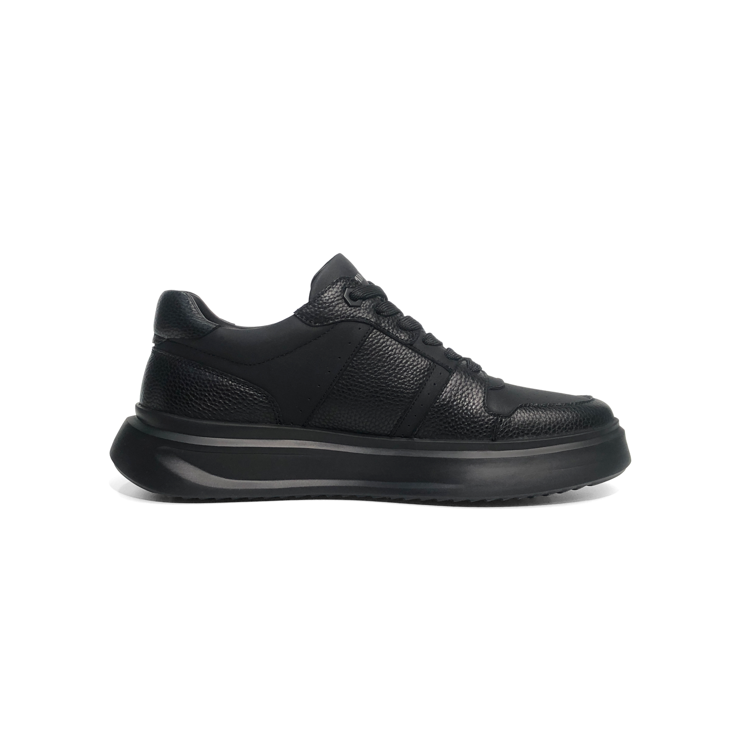 LAILE Pebble Grain Leather Hybrid Platform Skate Sneakers