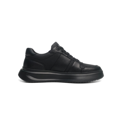 LAILE Pebble Grain Leather Hybrid Platform Skate Sneakers