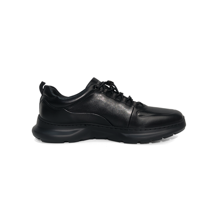 LAILE Polished Full Grain Perforated Auto Lace Walking Trainers