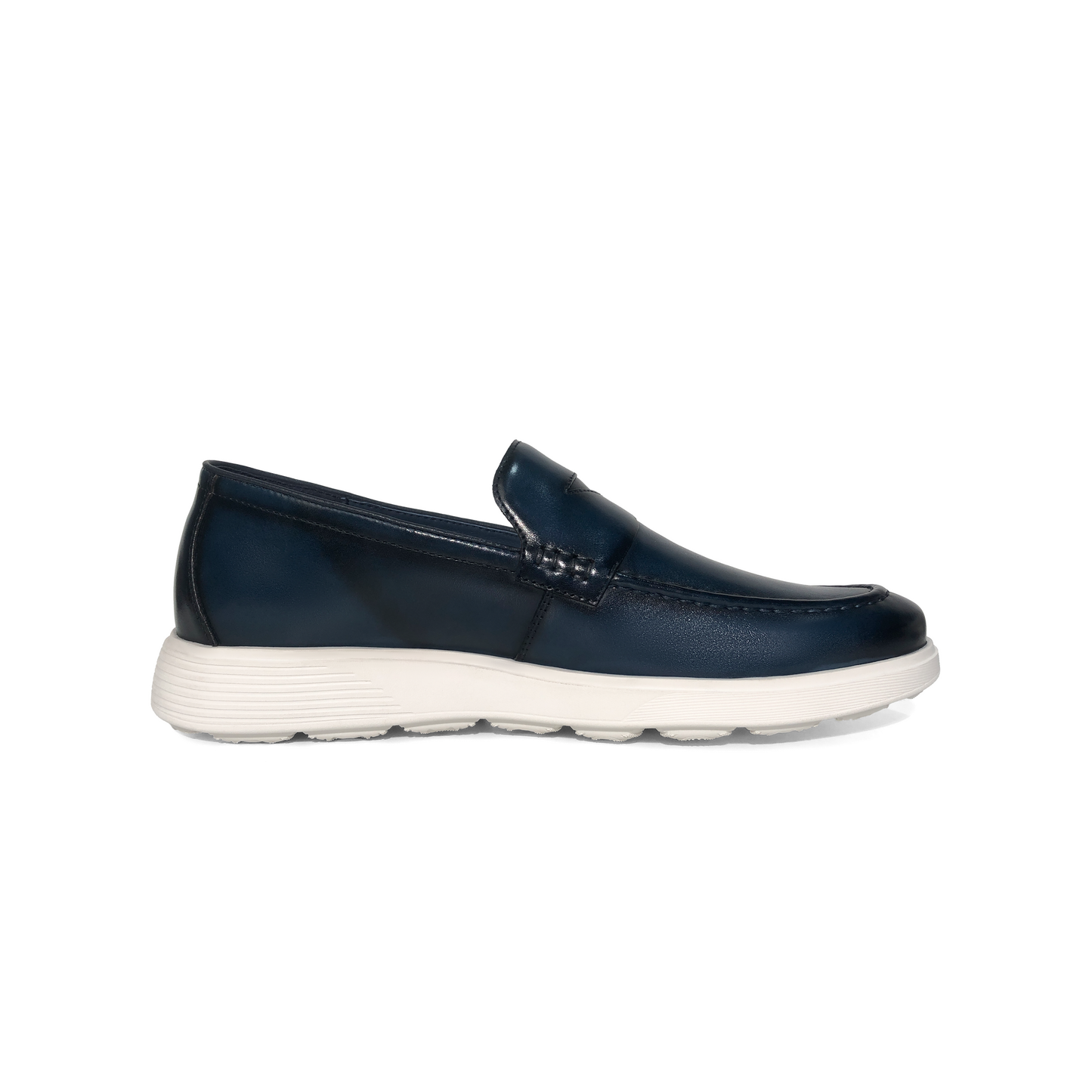 LAILE Gloss Burnished Penny Loafer Slip-On Trainers
