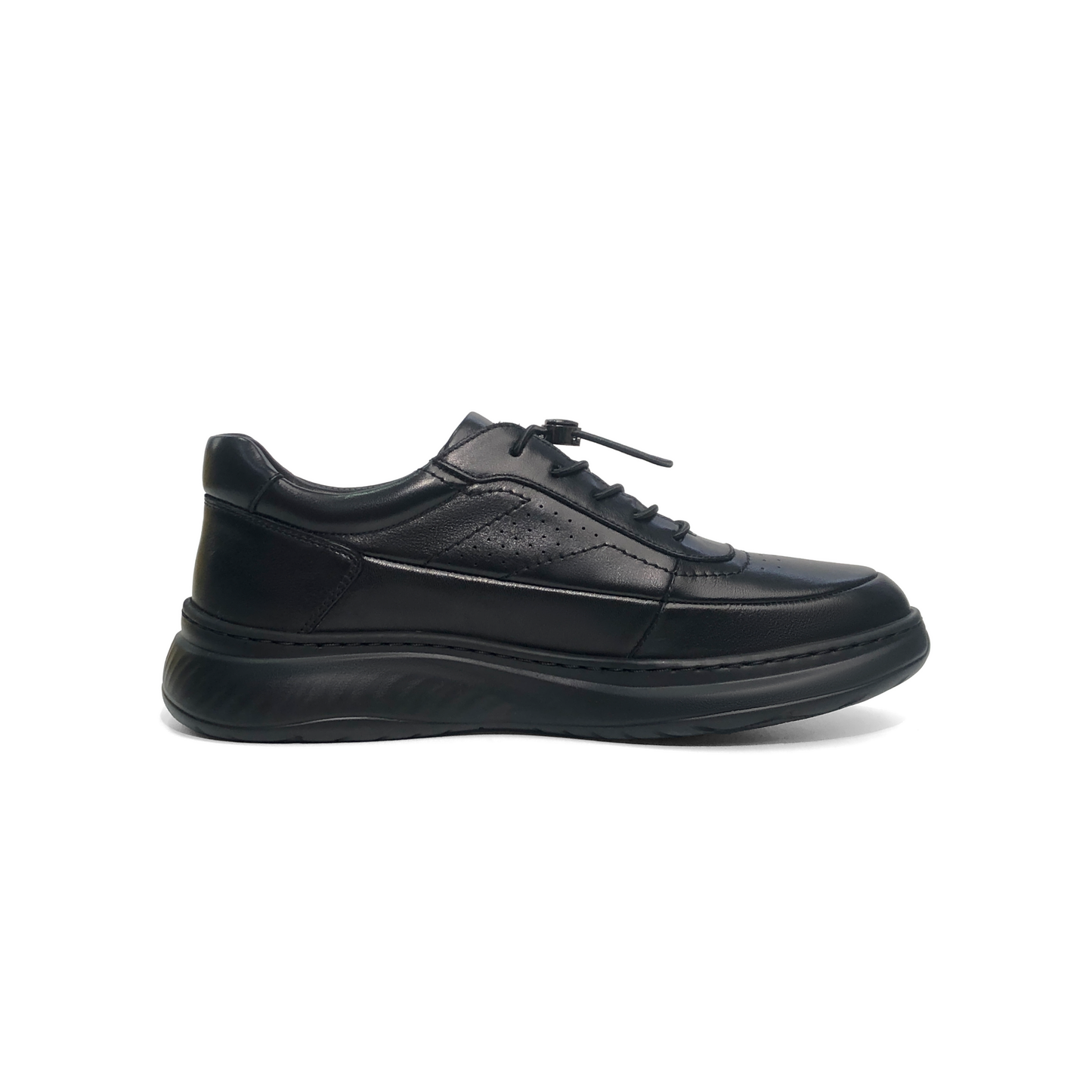 LAILE Breathable Punch Detail Leather Casual Shoes