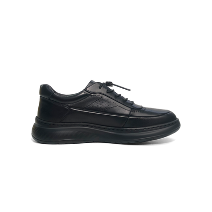 LAILE Breathable Punch Detail Leather Casual Shoes