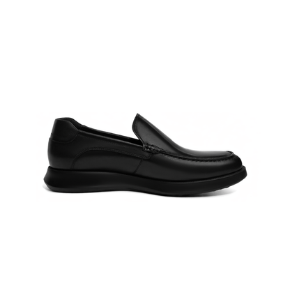 LAILE Black Moc Stitch Slip-On Loafers