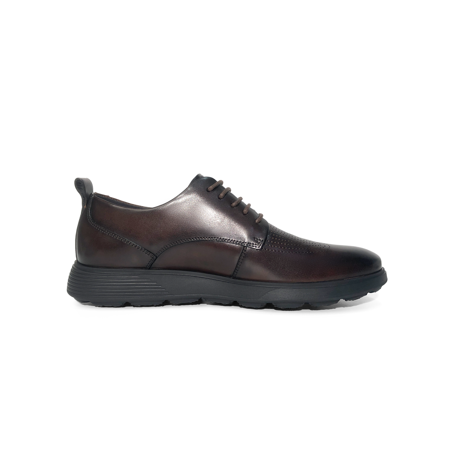 LAILE Polished Micro Perforated Plain Toe Oxford Trainers