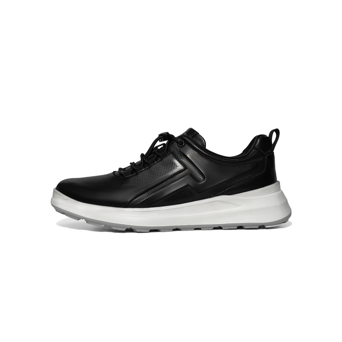 LAILE UrbanEase Men’s Leather Mesh Sneakers – Lightweight, Breathable, Shock-Absorbing Comfort for Everyday City Living