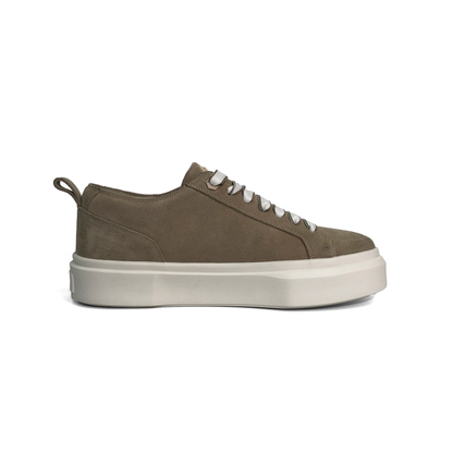 LAILE Matte Nubuck Suede Double Stack Platform Skate Sneakers