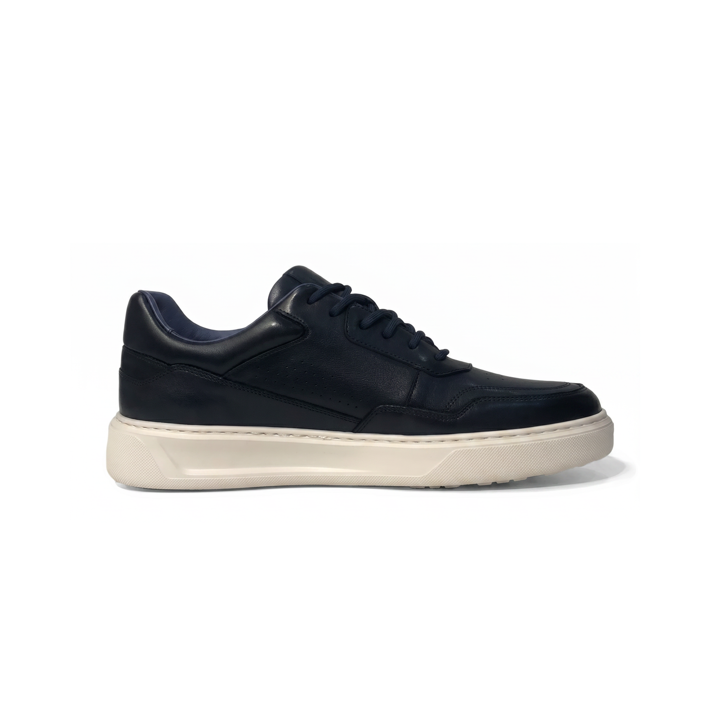 LAILE Smooth Full Grain Leather Platform Business Sneakers