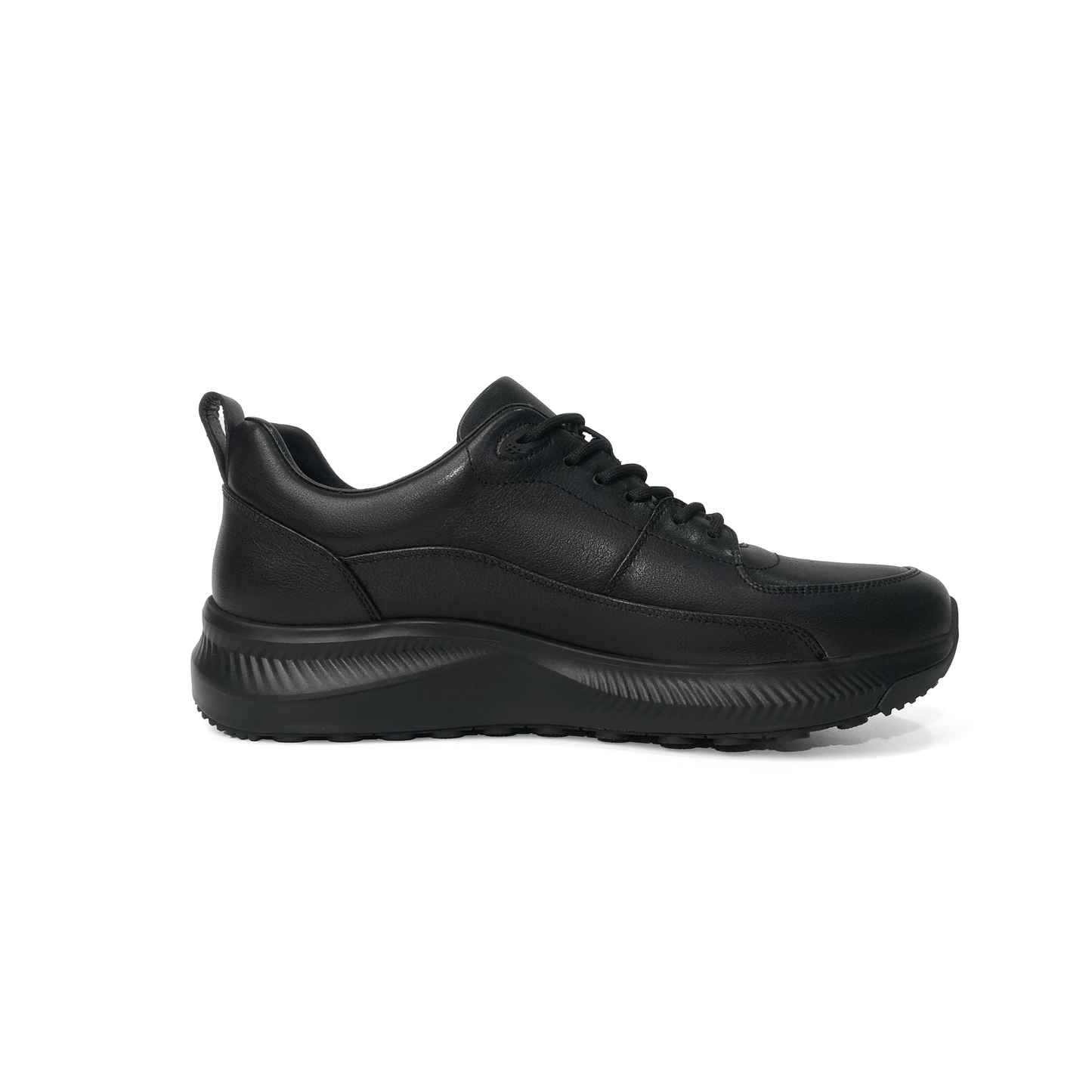 LAILE Full Grain Smooth Leather Support Walking Sneakers