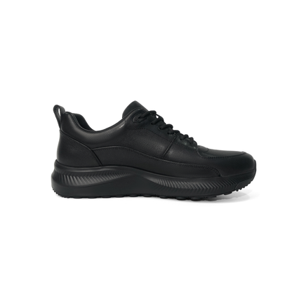 LAILE Full Grain Smooth Leather Support Walking Sneakers