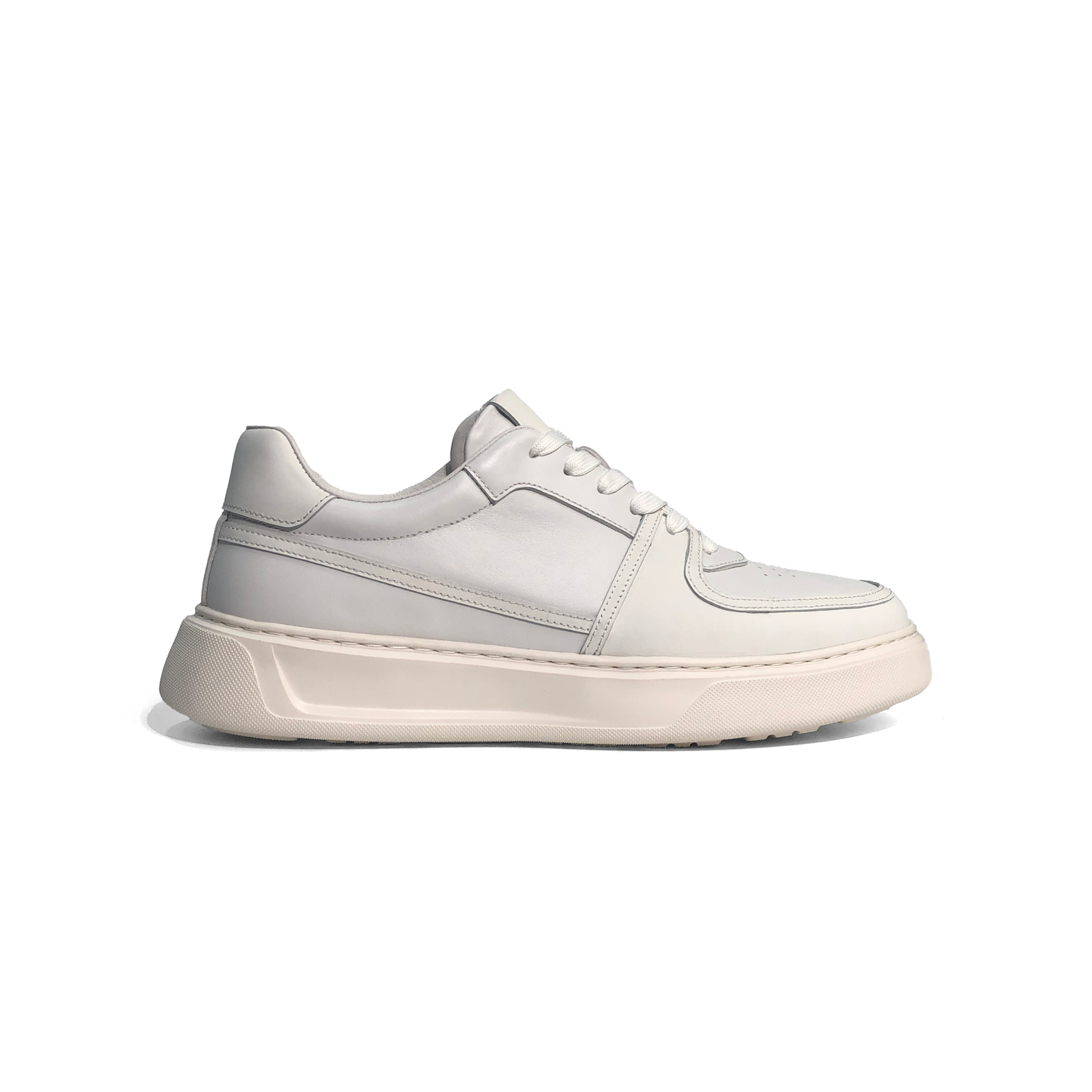 LAILE Smooth Gloss Cowhide Low Top Sport-Dress Board Shoe