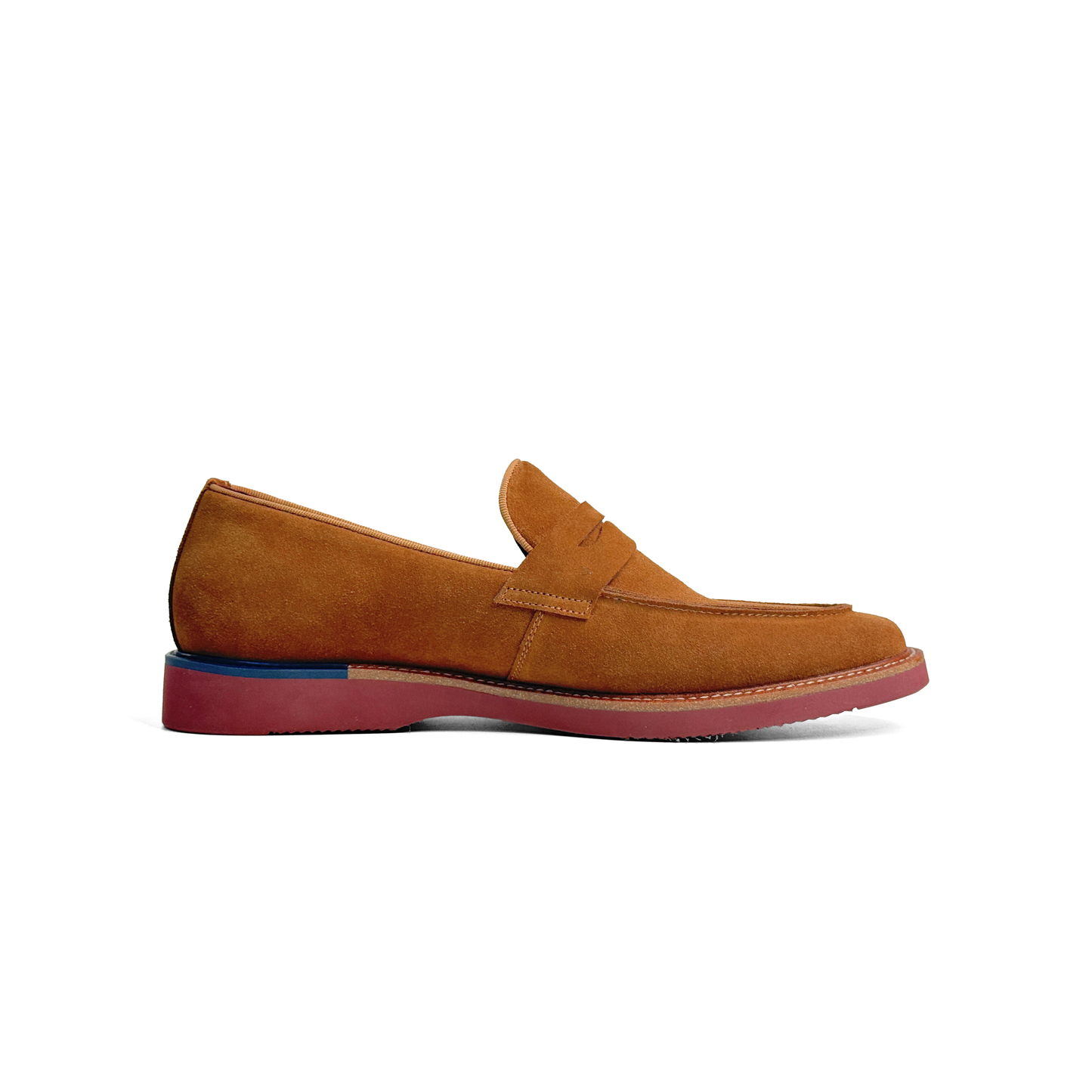 LAILE Matte Nubuck Suede Penny Slip-On Loafers