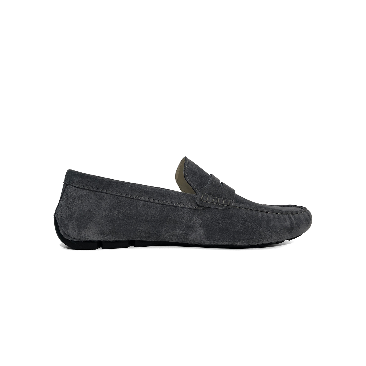 LAILE Matte Nubuck Penny Moc Toe Slip-On Driving Loafers