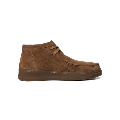 LAILE Matte Nubuck Moc Toe Two-Eye Chukka Ankle Boots