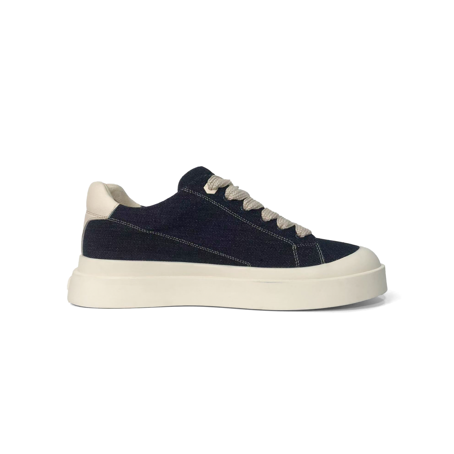 LAILE Heavy Raw Denim Canvas Platform Skate Sneakers