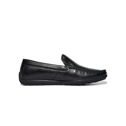 LAILE Full Grain Croc Print Leather Loafers