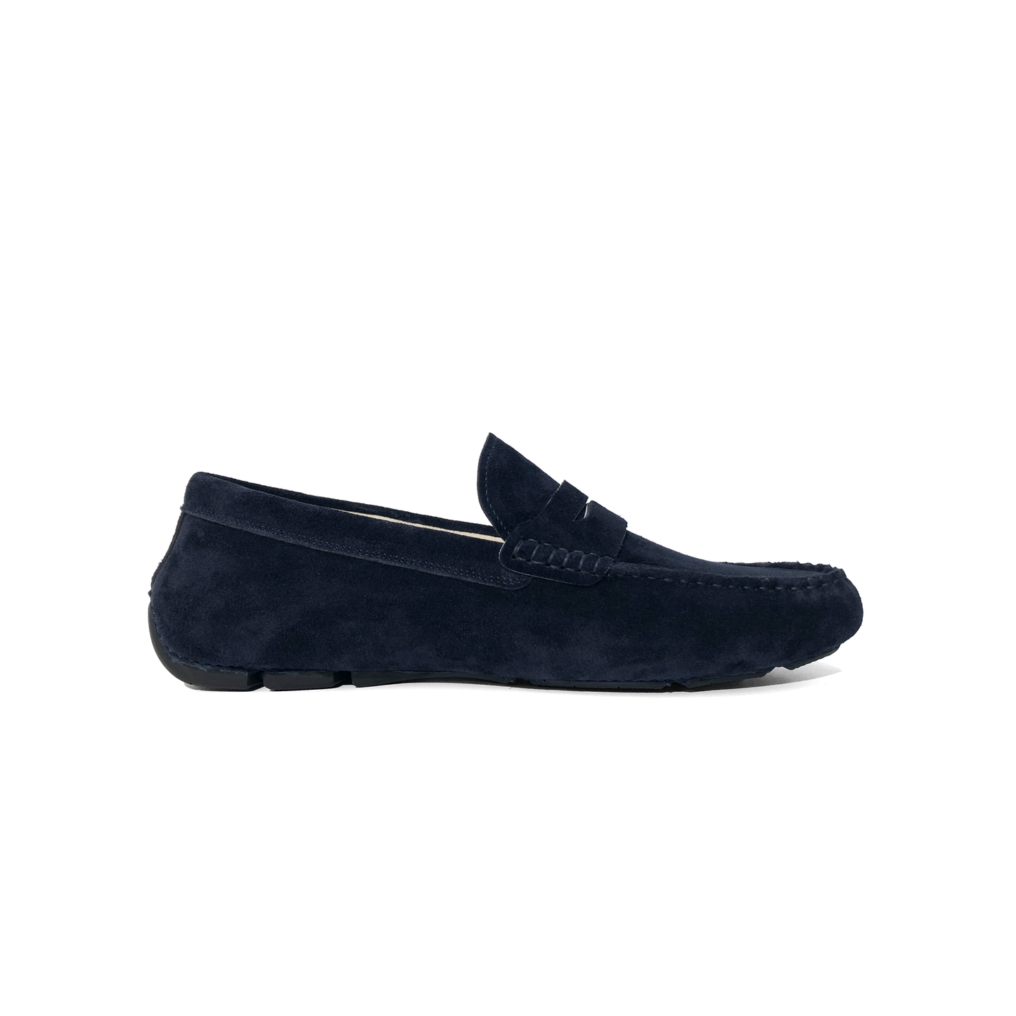 LAILE Matte Nubuck Penny Moc Toe Slip-On Driving Loafers