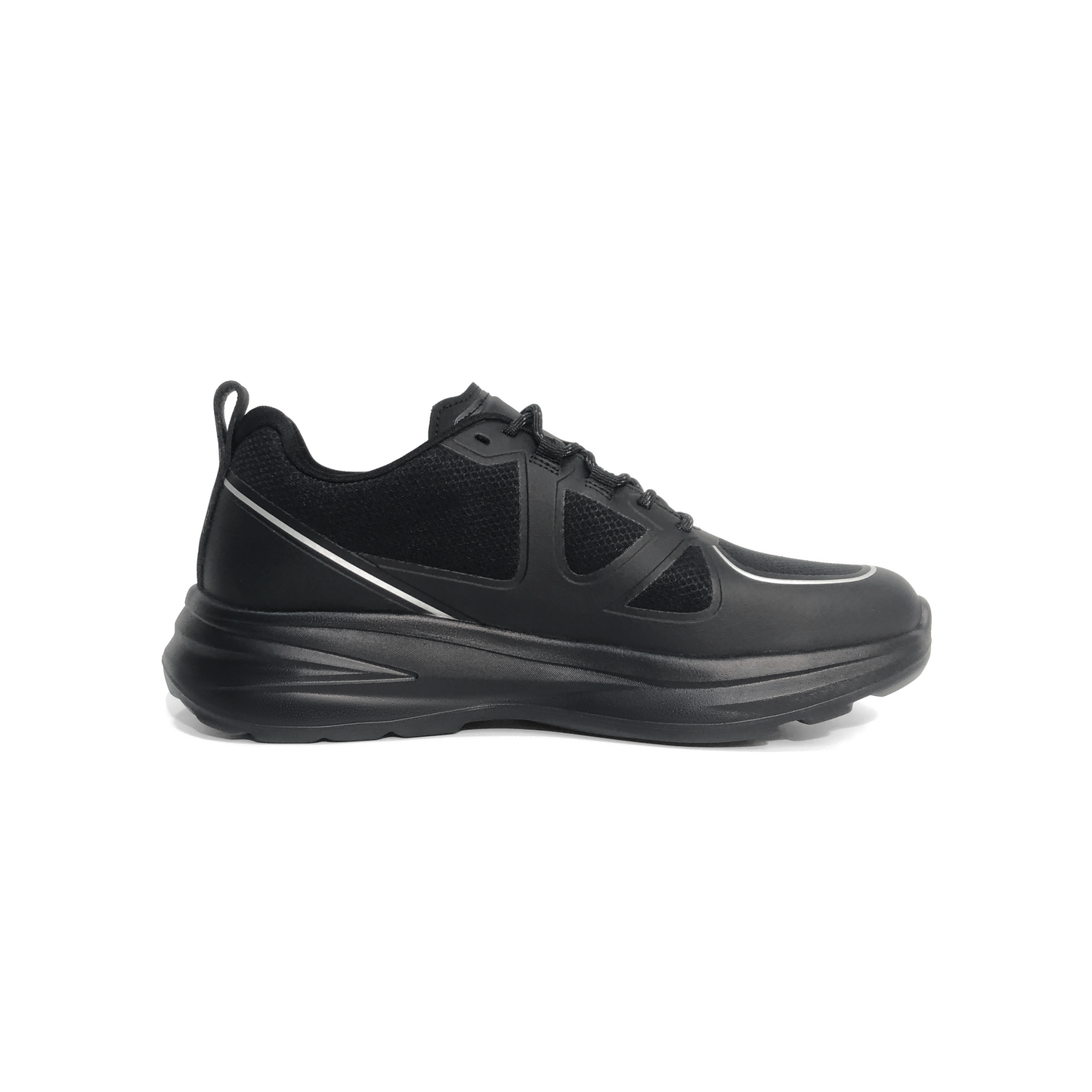 LAILE Breathable Knit Mesh Reflective Outline Platform Walking Trainers