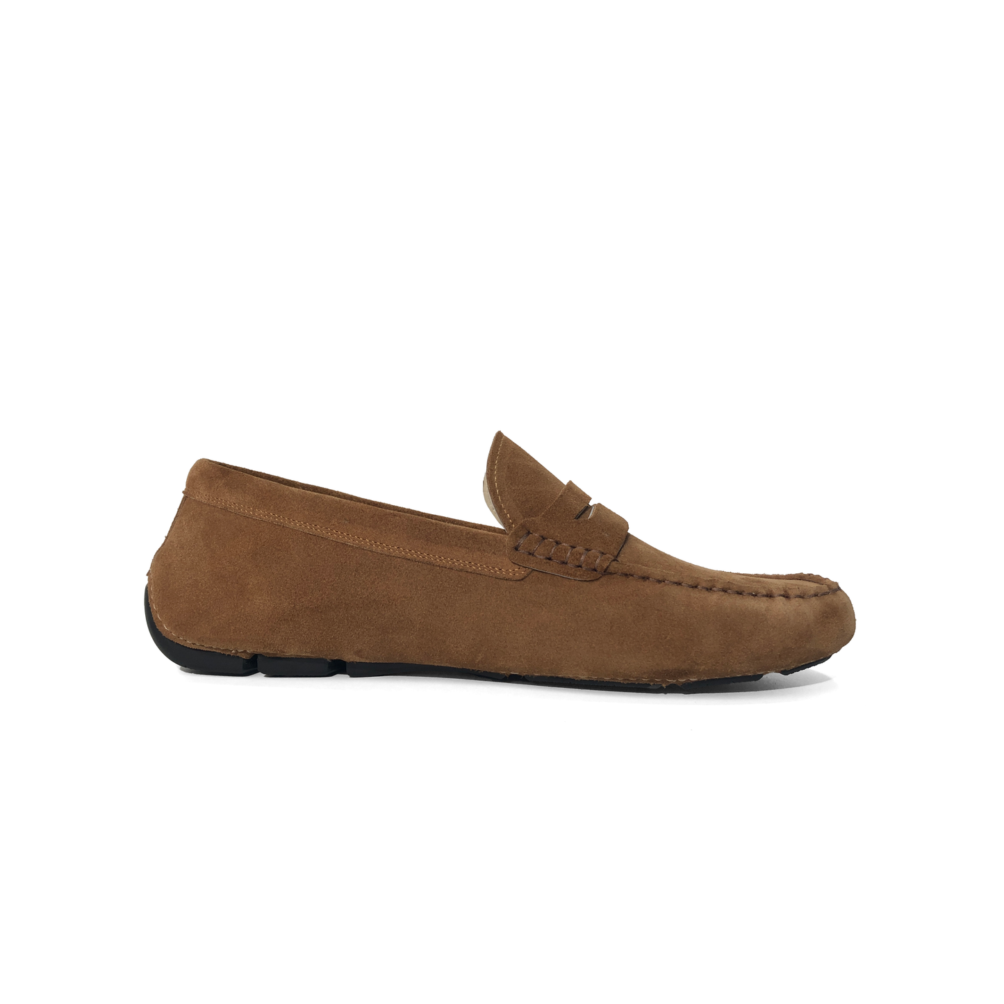 LAILE Matte Nubuck Penny Moc Toe Slip-On Driving Loafers
