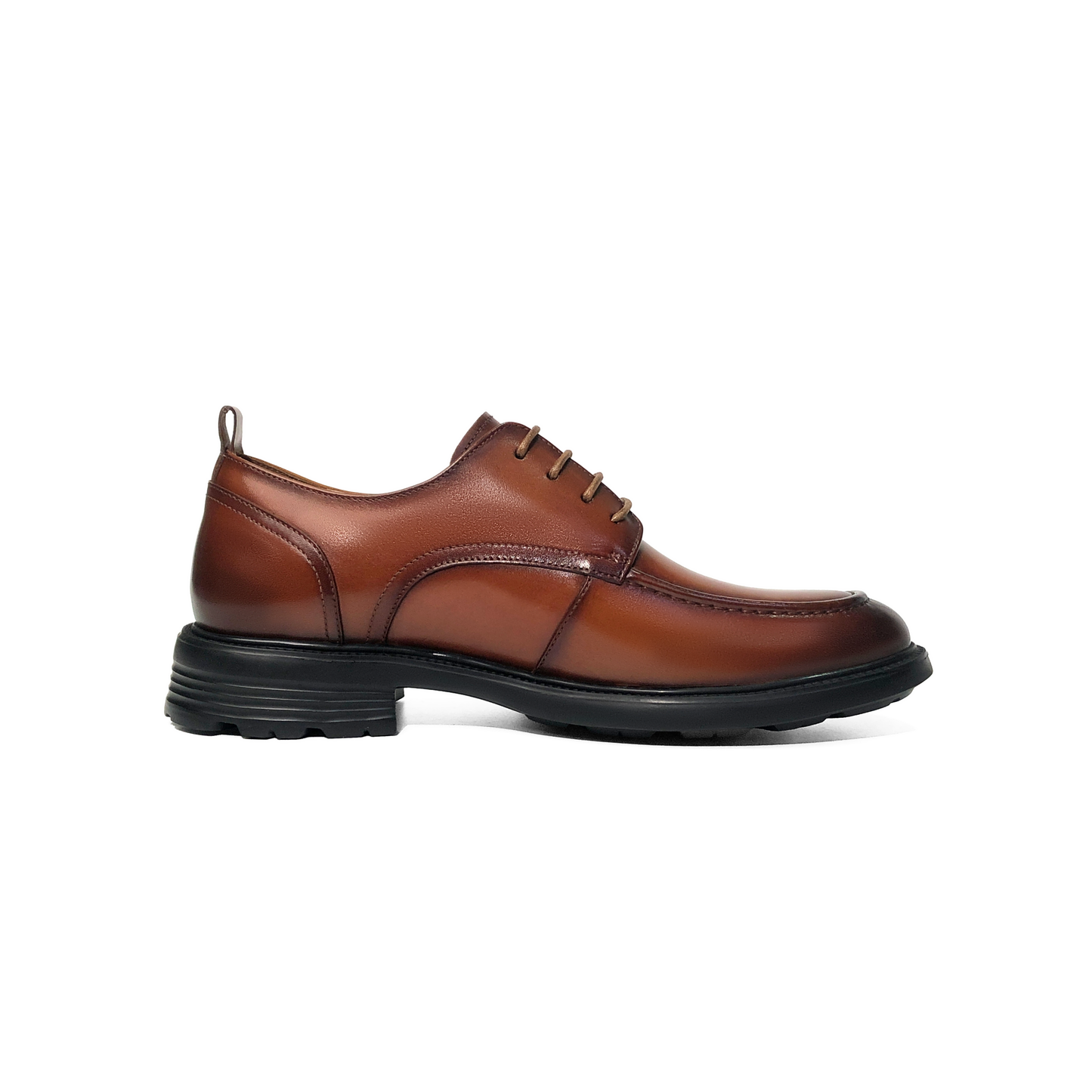 LAILE Hand Gradient Burnished Split Apron Derby Dress Shoes
