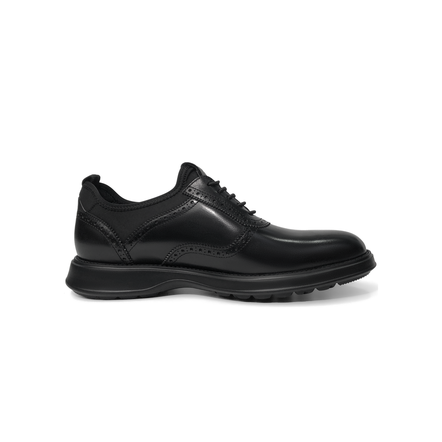 Black Brogue Wingtip Hybrid Oxford Shoes