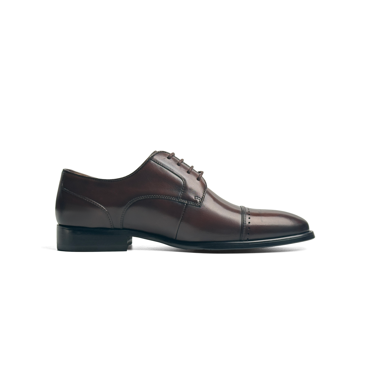 LAILE Hand Antiqued Cap Toe Oxford Dress Shoes