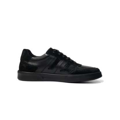 LAILE Contrast Dual Material Flat Thick Sole Business Casual Trainers
