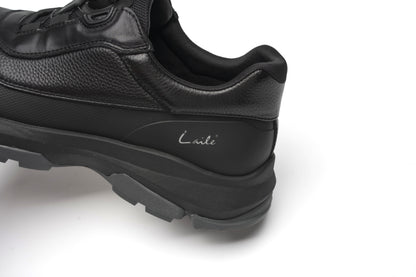 LAILE Men’s First Layer Cowhide Thick Sole Casual Sneakers