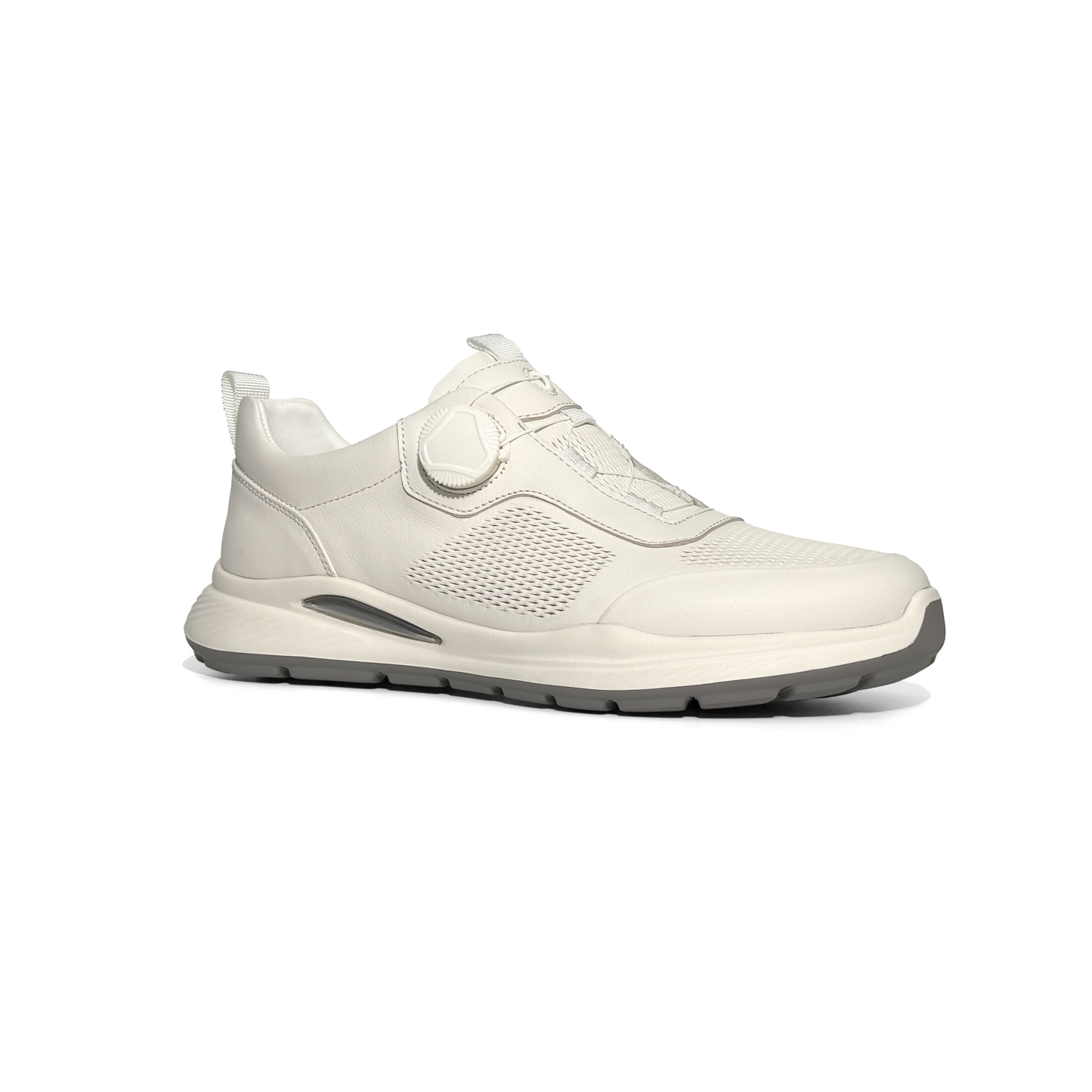 LAILE 2025 New Model Rotating Buckle Men’s Shoes, Soft Genuine Leather Upper, Business-Style Sneakers.