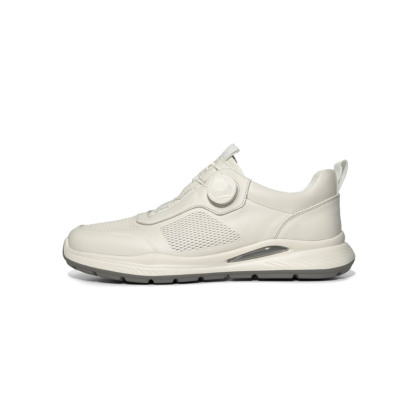 LAILE 2025 New Model Rotating Buckle Men’s Shoes, Soft Genuine Leather Upper, Business-Style Sneakers.