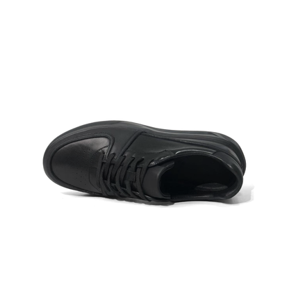 LAILE Smooth Gloss Cowhide Low Top Sport-Dress Board Shoe