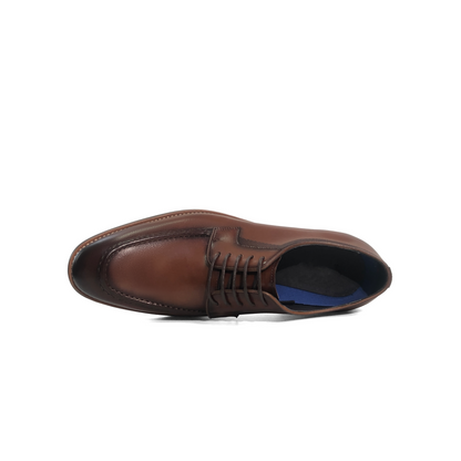LAILE Gradient Antiqued Calfskin Four-Eye Lace-Up Derby Shoe
