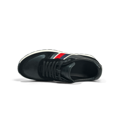 LAILE Monogram Jacquard Striped Air Cushion Platform Trainers