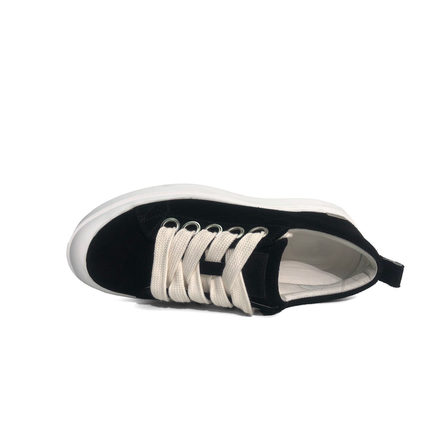 Laile Minimal Retro Suede Stacked Platform Sneaker 