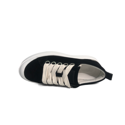 Laile Minimal Retro Suede Stacked Platform Sneaker 