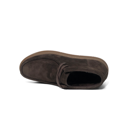 LAILE Matte Nubuck Moc Toe Two-Eye Chukka Ankle Boots
