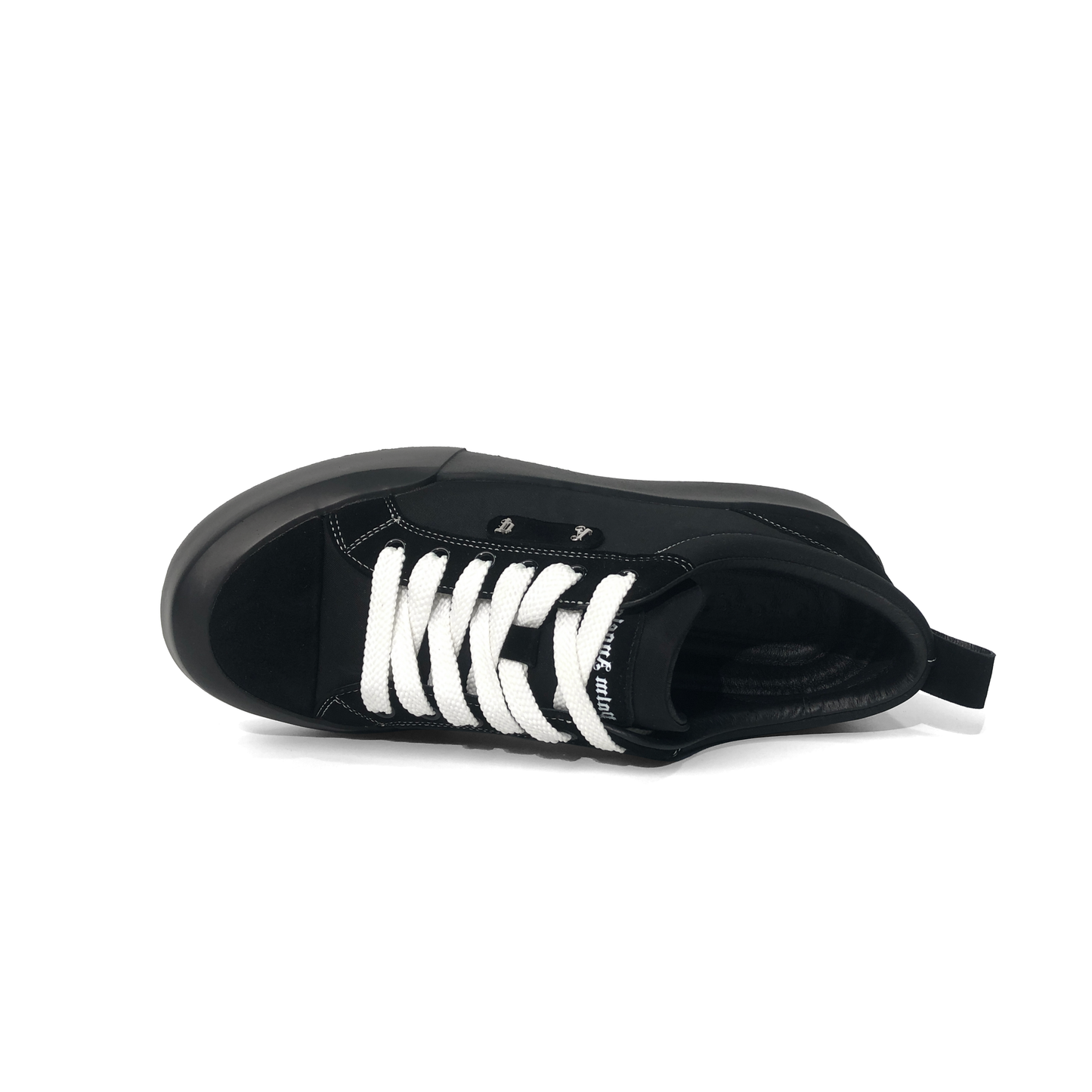 LAILE Hybrid Fabric Suede Toe Cap Platform Skate Sneakers