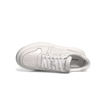 LAILE Pebble Grain Leather Hybrid Platform Skate Sneakers
