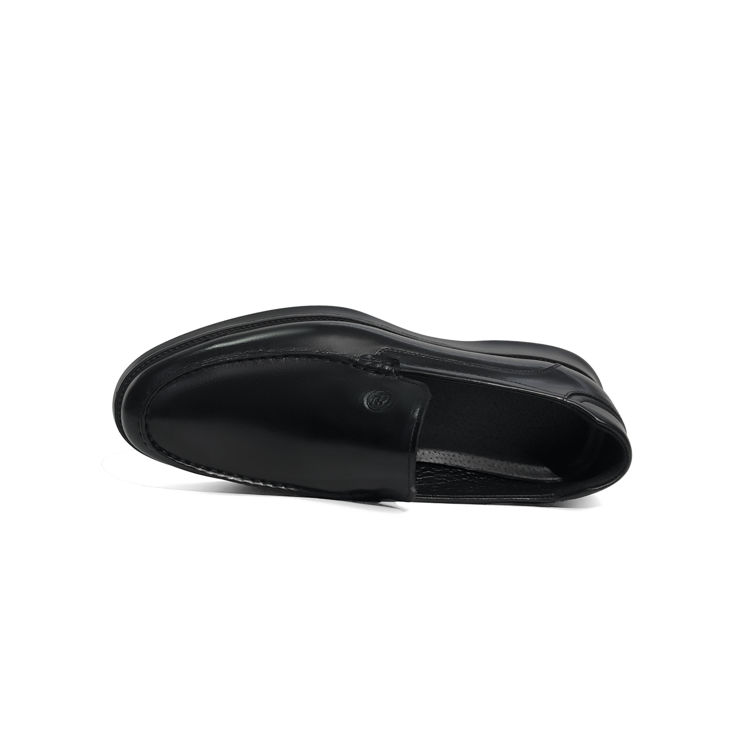 LAILE Black Moc Stitch Slip-On Loafers