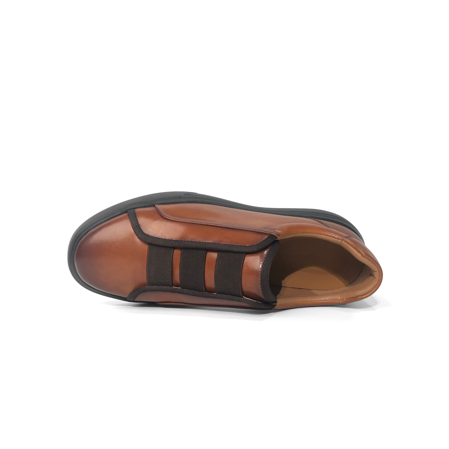 LAILE Polished Calfskin No-Lace Low Top Board Shoes