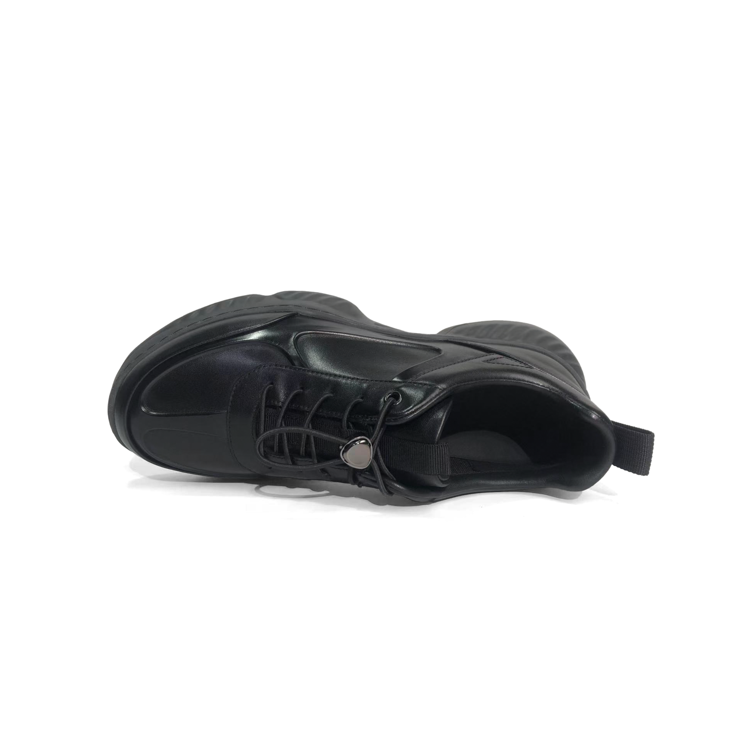 LAILE Polished Full Grain Leather Chunky Performance Sneakers