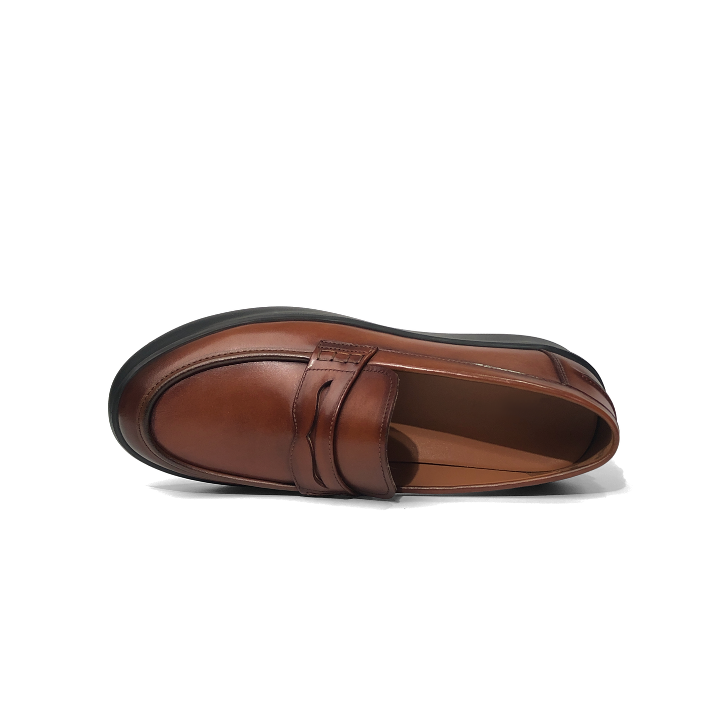 LAILE Hand Antiqued Penny Slip-On Loafers