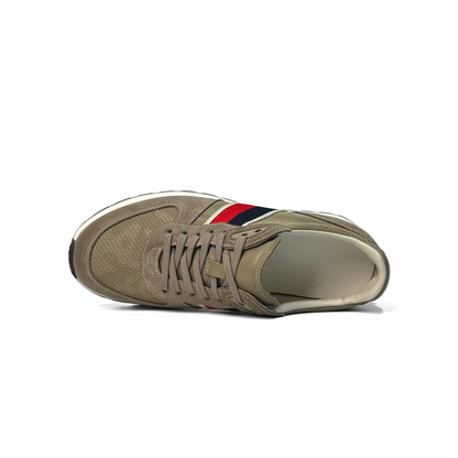 LAILE Monogram Jacquard Striped Air Cushion Platform Trainers