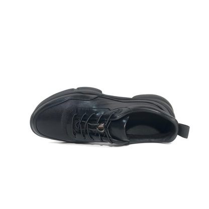 LAILE Matte Full Grain Auto Toggle Chunky Air Pocket Platform Trainers
